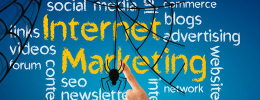 Internet Marketing Graphic With Spiderweb