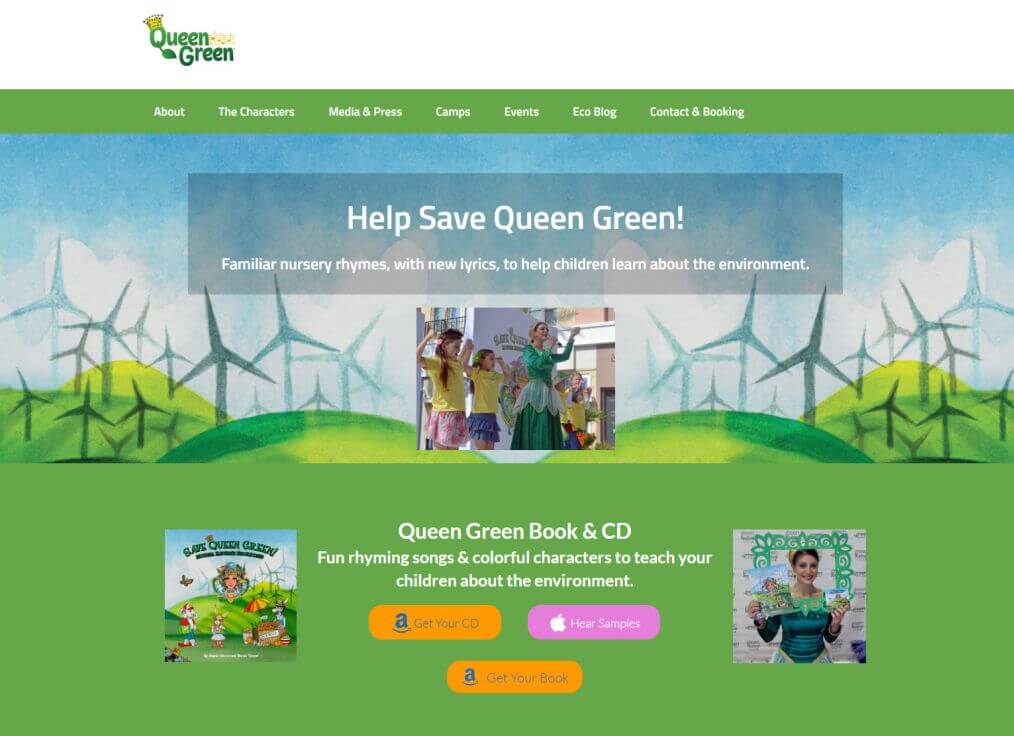 Save Queen Green Homepage