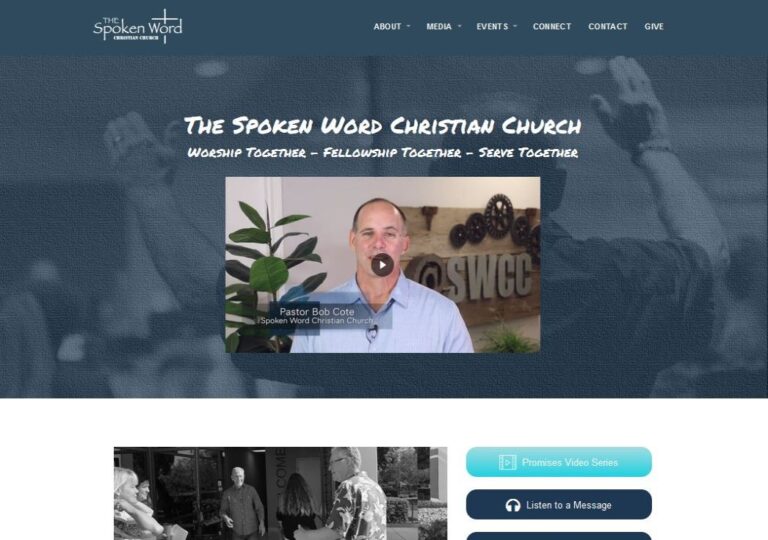 Church Website Home Page Example
