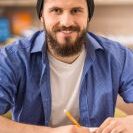 My Process | photo of man working at a desk