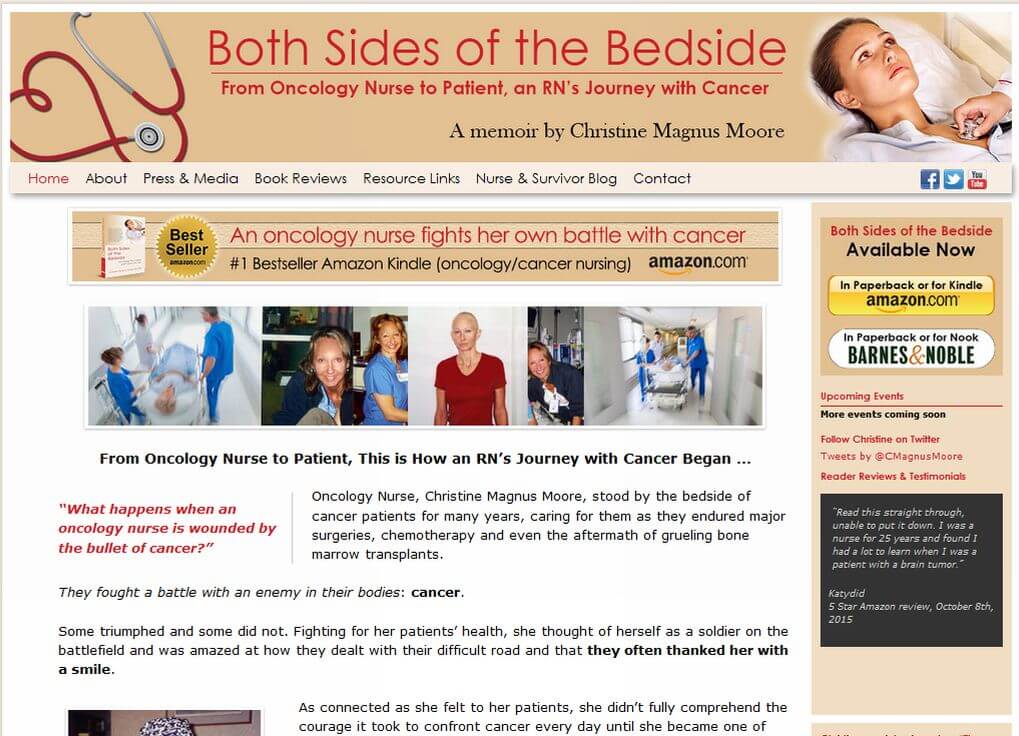 both sides of the bedside author website