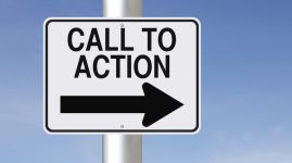 Call to action sign